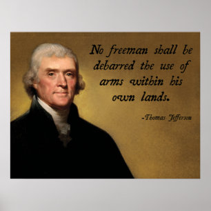 Jefferson Tweede amendement Poster