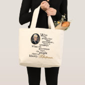 Jefferson Tyranny-Liberty Quote Grote Tote Bag (Voorkant (product))