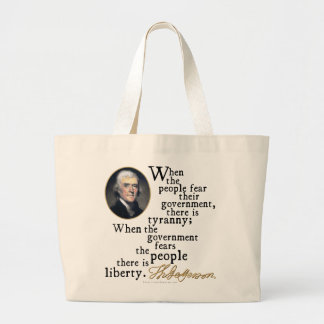 Jefferson Tyranny-Liberty Quote Grote Tote Bag