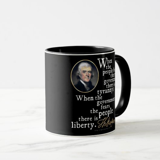 Jefferson Tyranny-Liberty Quote Mok (Voorkant rechts)