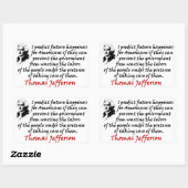 Jefferson: Voorkom de regering Rechthoekige Sticker (Vel)