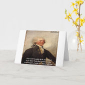 Jefferson "Vrede/Vriendschap" citaat Kaart (Gele Bloem)