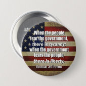 Jefferson: Vrijheid vs. Tyrannie Ronde Button 7,6 Cm (Voorkant /achterkant)