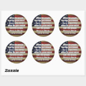 Jefferson: Vrijheid vs. Tyrannie Ronde Sticker (Vel)