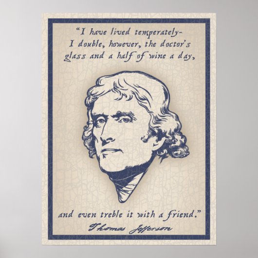 Jefferson - Wijn Poster (Voorkant)