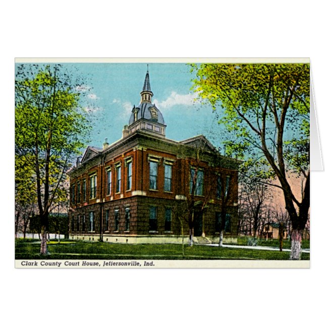 Jeffersonville, Indiana Clark Co. Courthouse 1910 (Voorkant Horizontaal)