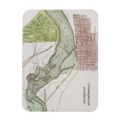 JEFFERSONVILLE, INDIANA: MAP MAGNEET (Verticaal)