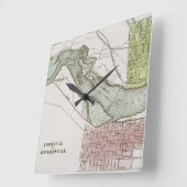 JEFFERSONVILLE, INDIANA: MAP VIERKANTE KLOK (Hoek)