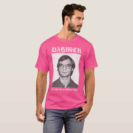 Jeffery Dahmer 90s stijl nihilisme ontwerp T-shirt (Voorkant volledig)