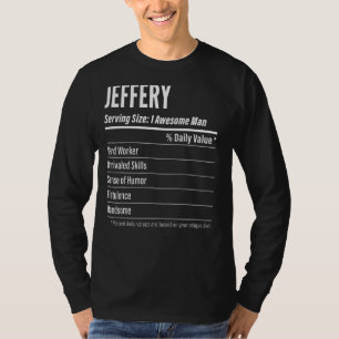 Jeffery Serving Maat Voeding Etiket Calorieën T-shirt