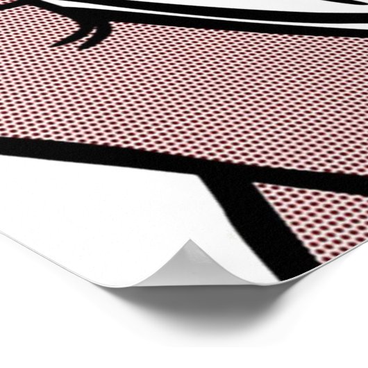 JeffI houdt ook van jou, maar van Roy Lichtenstein Poster (Hoek)