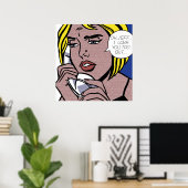 JeffI houdt ook van jou, maar van Roy Lichtenstein Poster (Thuiskantoor)