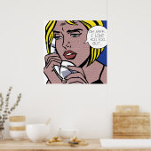 JeffI houdt ook van jou, maar van Roy Lichtenstein Poster (Keuken)