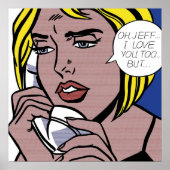 JeffI houdt ook van jou, maar van Roy Lichtenstein Poster (Voorkant)