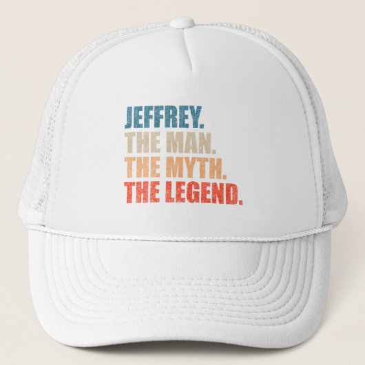 Jeffrey De Man De Mythe De Legende Trucker Pet (Voorkant)