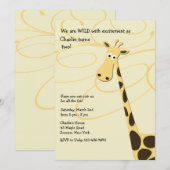 Jeffrey Giraffe Birthday Kaart (Voorkant / Achterkant)