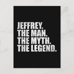 Jeffrey naam, Jeffrey De Man De Mythe De Legende Briefkaart
