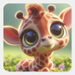 "Jeffrey" Vierkante Sticker