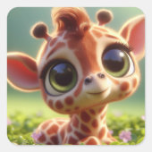 "Jeffrey" Vierkante Sticker (Voorkant)