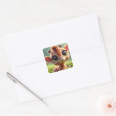 "Jeffrey" Vierkante Sticker (Envelop)