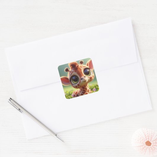 "Jeffrey" Vierkante Sticker (Envelop)