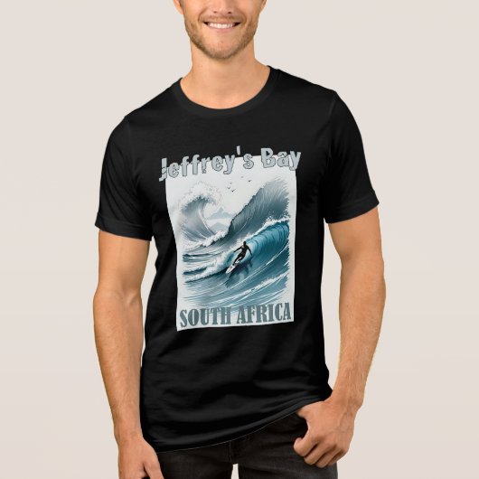 Jeffrey's Bay Surfing Adventure Tri-Blend Shirt (Voorkant)
