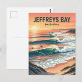 Jeffreys Bay Surfstranden Zuid-Afrika Briefkaart (Voorkant / Achterkant)