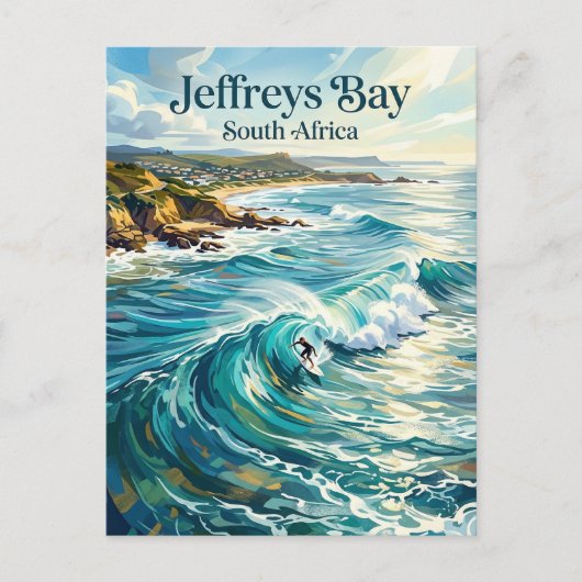 Jeffreys Bay Zuid-Afrika Briefkaart (Voorkant)