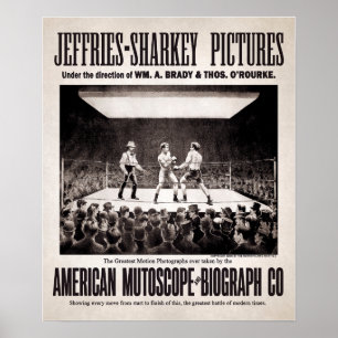  Jeffries vs. Sharkey Ad Poster