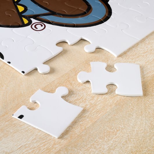 Jeffy The Jittery Owl Blue Mok Legpuzzel (Zijkant)