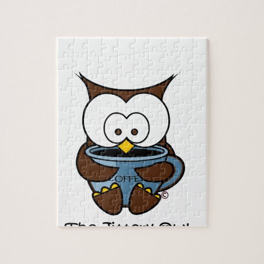 Jeffy The Jittery Owl Blue Mok Legpuzzel (Verticaal)