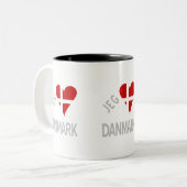 Jeg Elsker Danmark Gray Tweekleurige Koffiemok (Voorkant links)