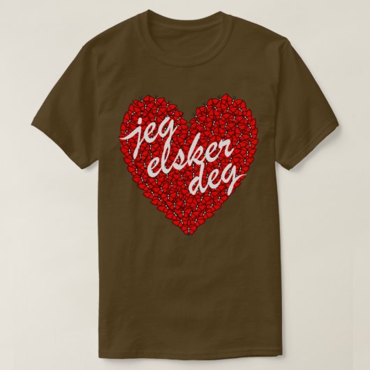 Jeg Elsker Deg T-shirt (Design voorkant)