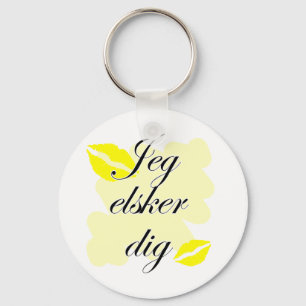 Jeg elsker dig - Deens - ik hou van je Sleutelhanger