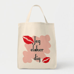 Jeg elsker dig - Deens - ik hou van je Tote Bag