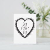 Jeg elsker dig, ik hou van je in het Deens Briefkaart (Staand voorkant)