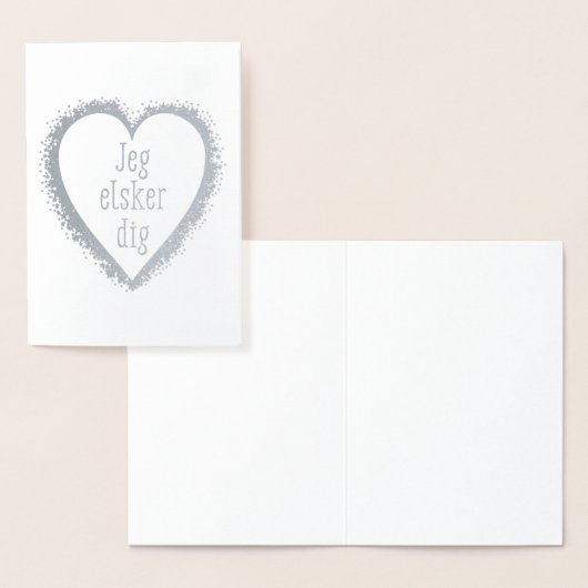 Jeg elsker dig, Ik hou van je in het Deens Folie Kaarten (Display)