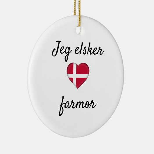 Jeg elsker farmor keramisch ornament (Rechts)