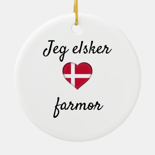 Jeg elsker farmor keramisch ornament (Achterkant)