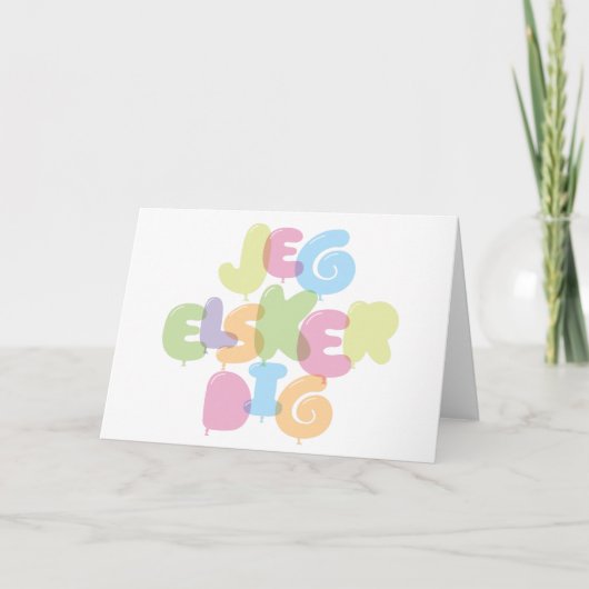 Jeg Elsker - Ik hou van je in het Deens Kaart (Voorkant)