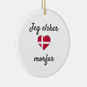 Jeg elsker morfar keramisch ornament (Rechts)