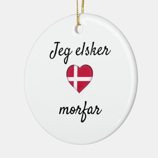 Jeg elsker morfar keramisch ornament (Links)
