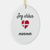Jeg elsker mormor keramisch ornament (Rechts)