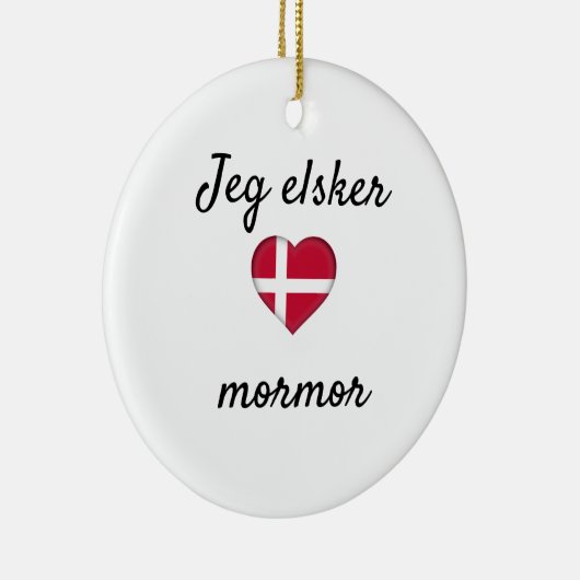 Jeg elsker mormor keramisch ornament (Rechts)
