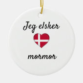 Jeg elsker mormor keramisch ornament (Voorkant)