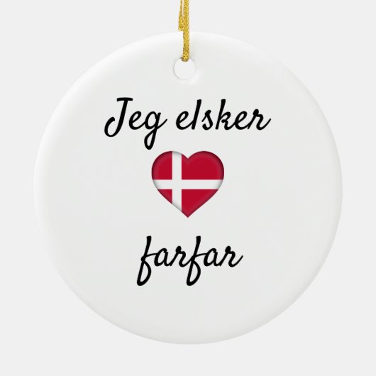 Jeg elsker mormor keramisch ornament (Achterkant)