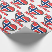 Jeg Elsker Norge (I Love Norway) Cadeaupapier (Hoek)
