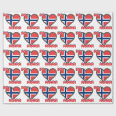 Jeg Elsker Norge (I Love Norway) Cadeaupapier (Vlak)