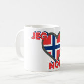 Jeg Elsker Norge (I Love Norway) Koffiemok (Voorkant links)