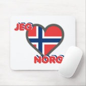 Jeg Elsker Norge (I Love Norway) Muismat (Met muis)